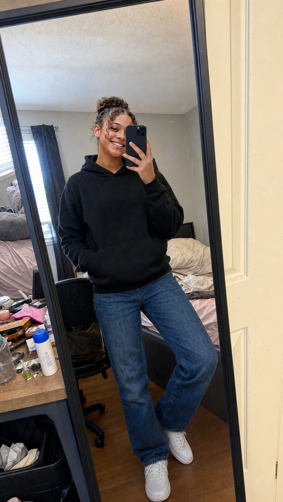 Nia before styling